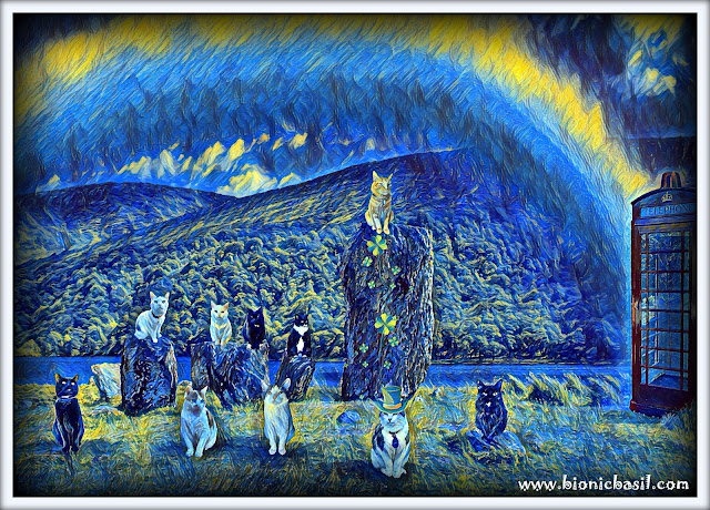 The B Team's Uragh Stone Circle Selfie ©BionicBasil® Caturday Art Blog Hop