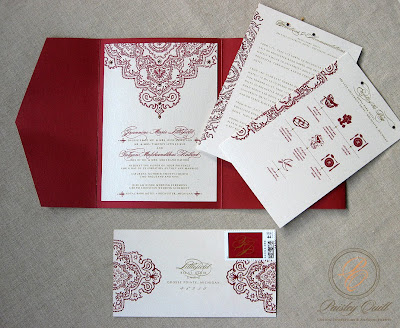 Jeannine and Fal's Hindu Christian Wedding Invitation