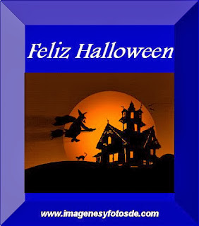 Feliz Halloween con Bruja Volando