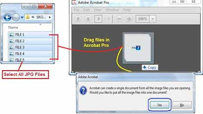 Drag all file for convert JPG to PDF