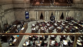 Members of the Washington State Legislature on the House floor.