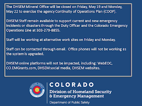 image of DHSEM impacts due to office closure