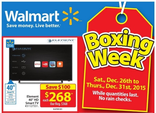 Walmart Canada Sneak Peek Boxing Day Flyer 2015