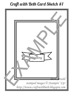 Craft with Beth: Stampin' Up! Second Sunday Sketches sketch card sketch challenge sample graphic
