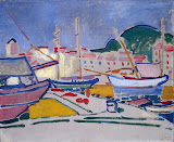 Port by Andre Derain - Landscape Paintings from Hermitage Museum