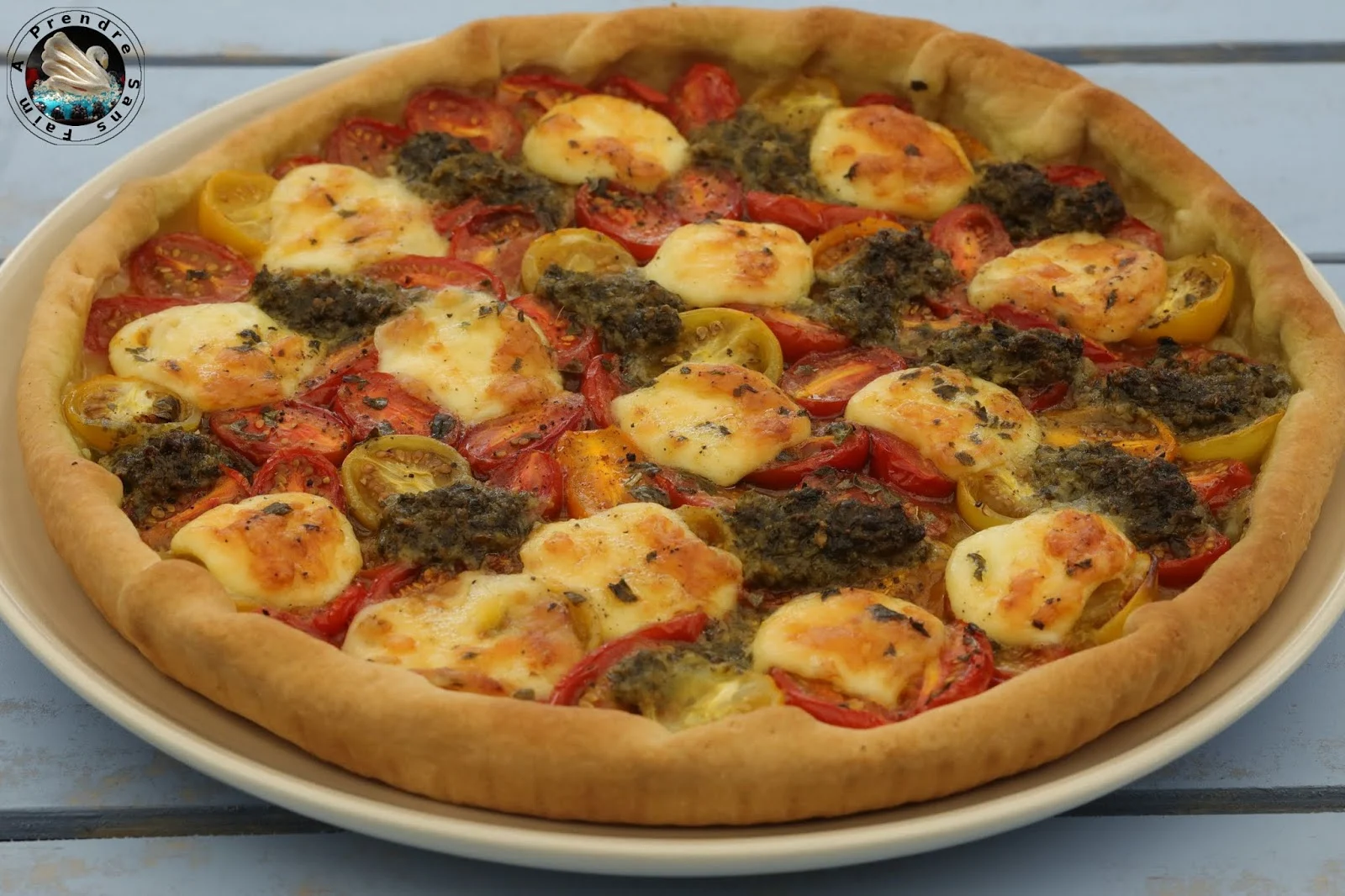 Tarte pesto tomates mozzarella