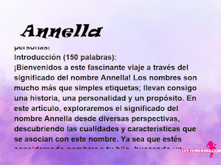 significado del nombre Annella