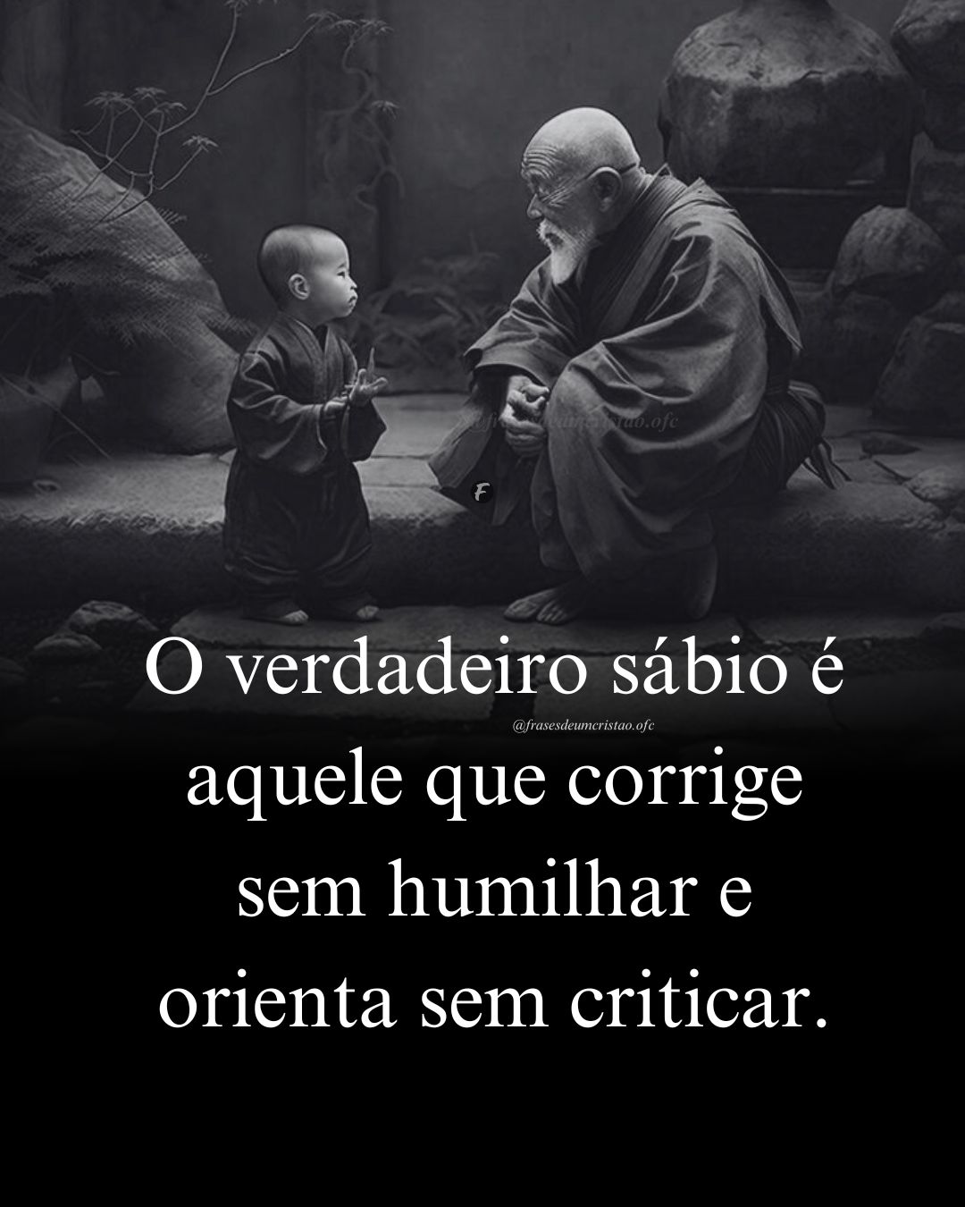 O verdadeiro sábio é aquele que corrige sem humilhar e orienta sem criticar.