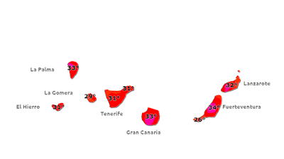 Octubre comienza con subida de temperaturas en Canarias