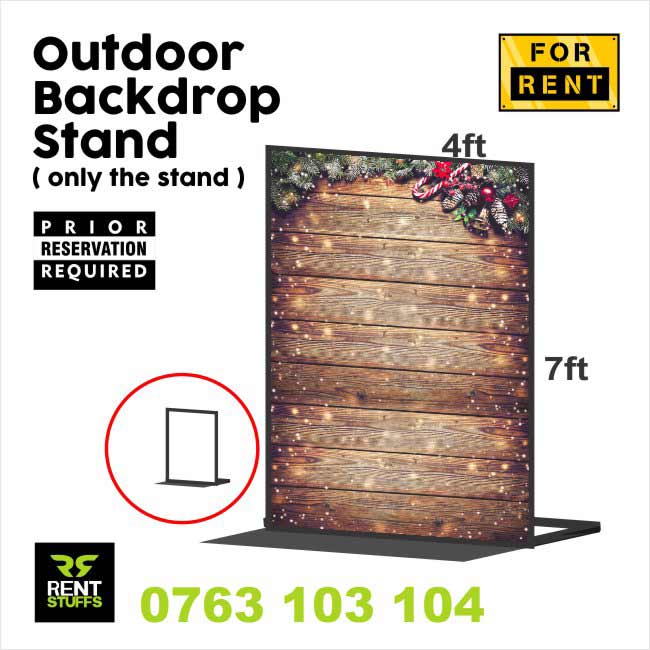 Outdoor Backdrop Stand for Rent.  