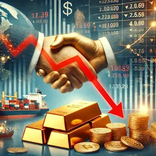 الذهب يتراجع مع هدوء التوترات التجارية وسط مخاوف من حرب تجارية