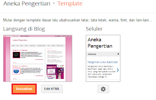 Cara mengganti template blog