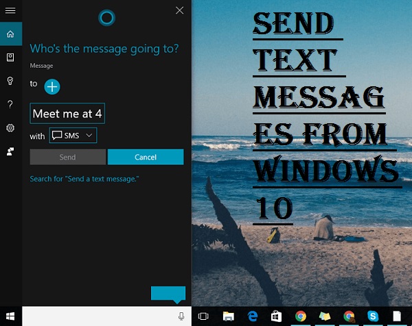 How to Send Text Messages from Windows 10?