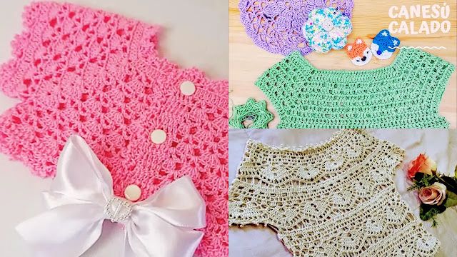 Vestidos de bebé con canesús a crochet: una tradición que continúa con estilo 💗