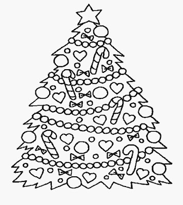 Merry Christmas Tree Coloring Page