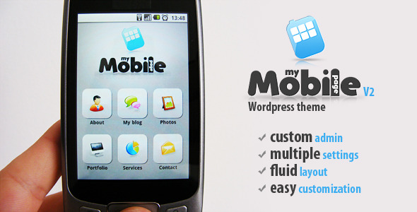 My Mobile Page V2 WordPress Theme Free Download by ThemeForest.