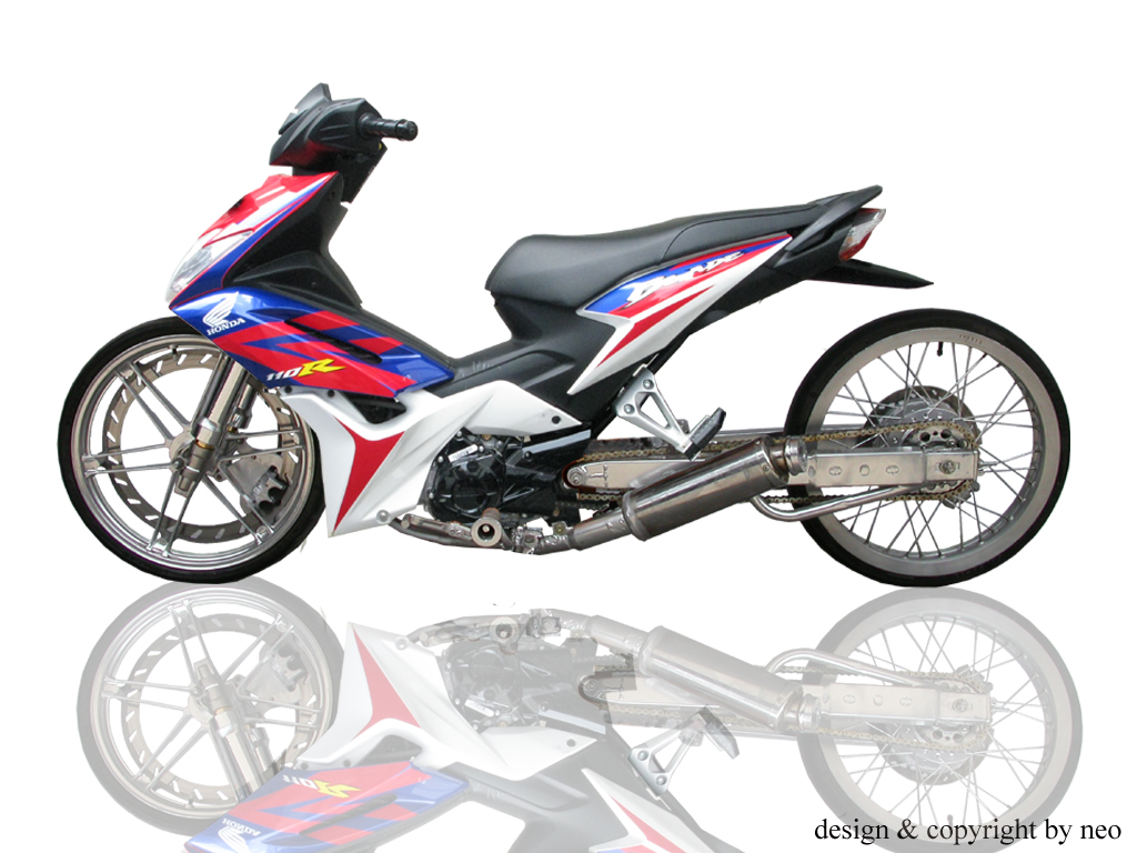 Modifikasi Honda Blade Repsol Road Race