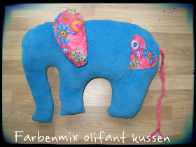 Farbenmix olifant gemaakt mbv freebook
