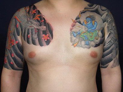 star tattoos on chest