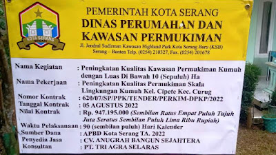 Pemasangan Paving Blok PKPSLK di Cipete Kecamatan Curug Diduga Dikerjakan Asal, Pekerja di Lapangan Ngaku Belum Dibayar