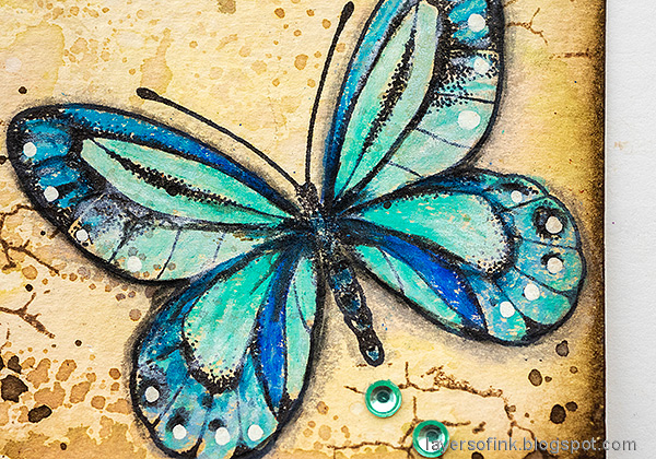 Layers of ink - Butterfly Artist Trading Cards Tutorial by Anna-Karin Evaldsson.