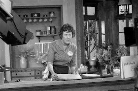 Julia Child on the set of her cooking show: The French Chef