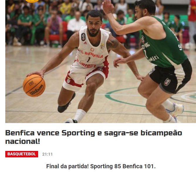Benfica sagra-se campeão nacional de basquetebol pela 28.ª vez
