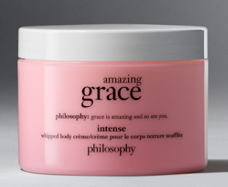 Jar of 'Amazing Grace Intense Whipped Body Crème', a thicker version of the classic, in a luxuriously designed container.