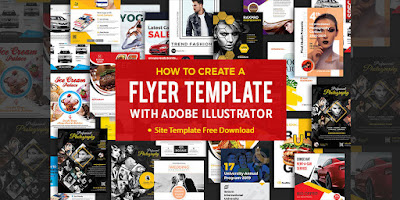 Flyer Template with Illustrator