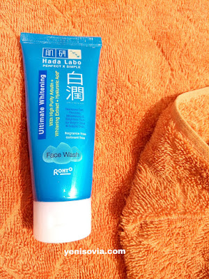 review hada labo shirojyun ultimate whitening face wash