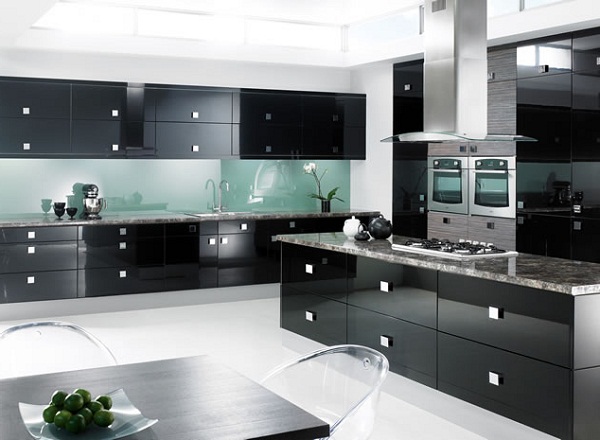 kitchen design ideas: Modern Black Kitchen Cabinets, Modern kitchen ...