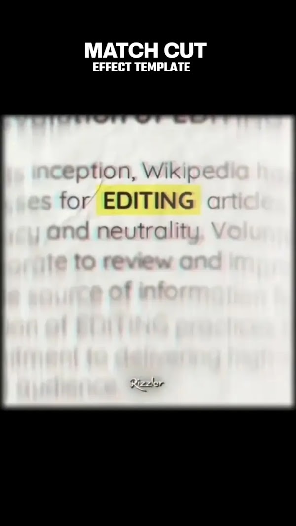 Newspaper Match Cut Effect Capcut Template 
