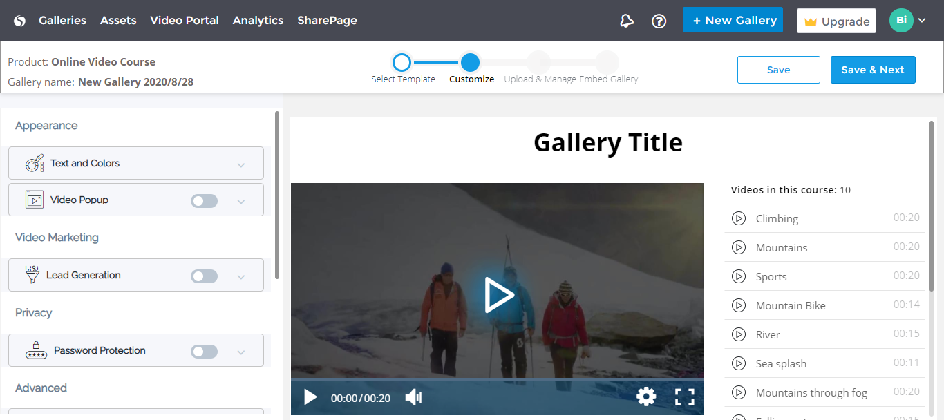 How add video course gallery on Blogger