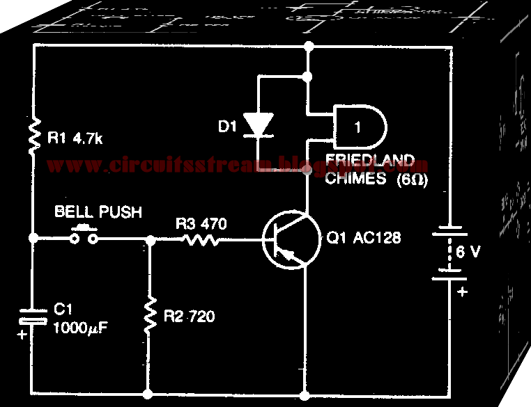 Digital Door Chimes Delay Circuit Diagram