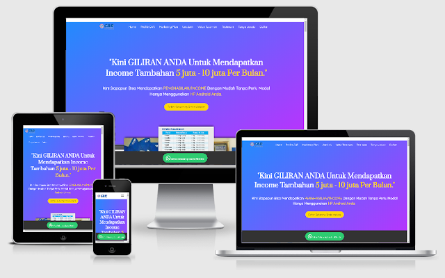 Dapatkan Website Landing Page Bisnis CAR 3i-Networks Gratis seperti Contoh Tampilan Web Landing Page dibawah ini.