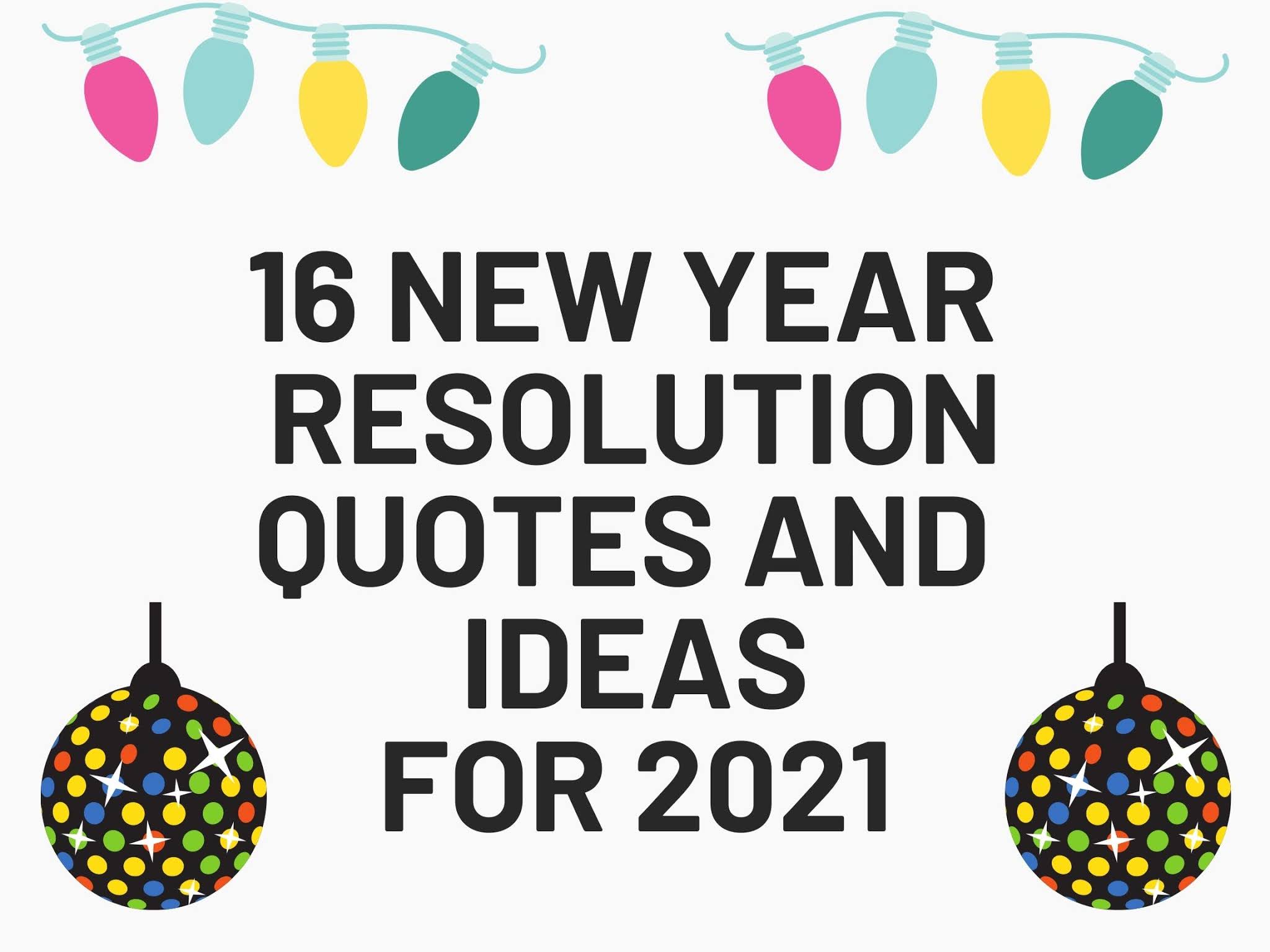 New year resolutions ideas and quotes