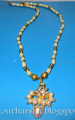 White rice beaded long necklace (2)