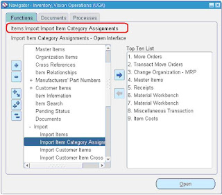 oracle item category assignment open interface