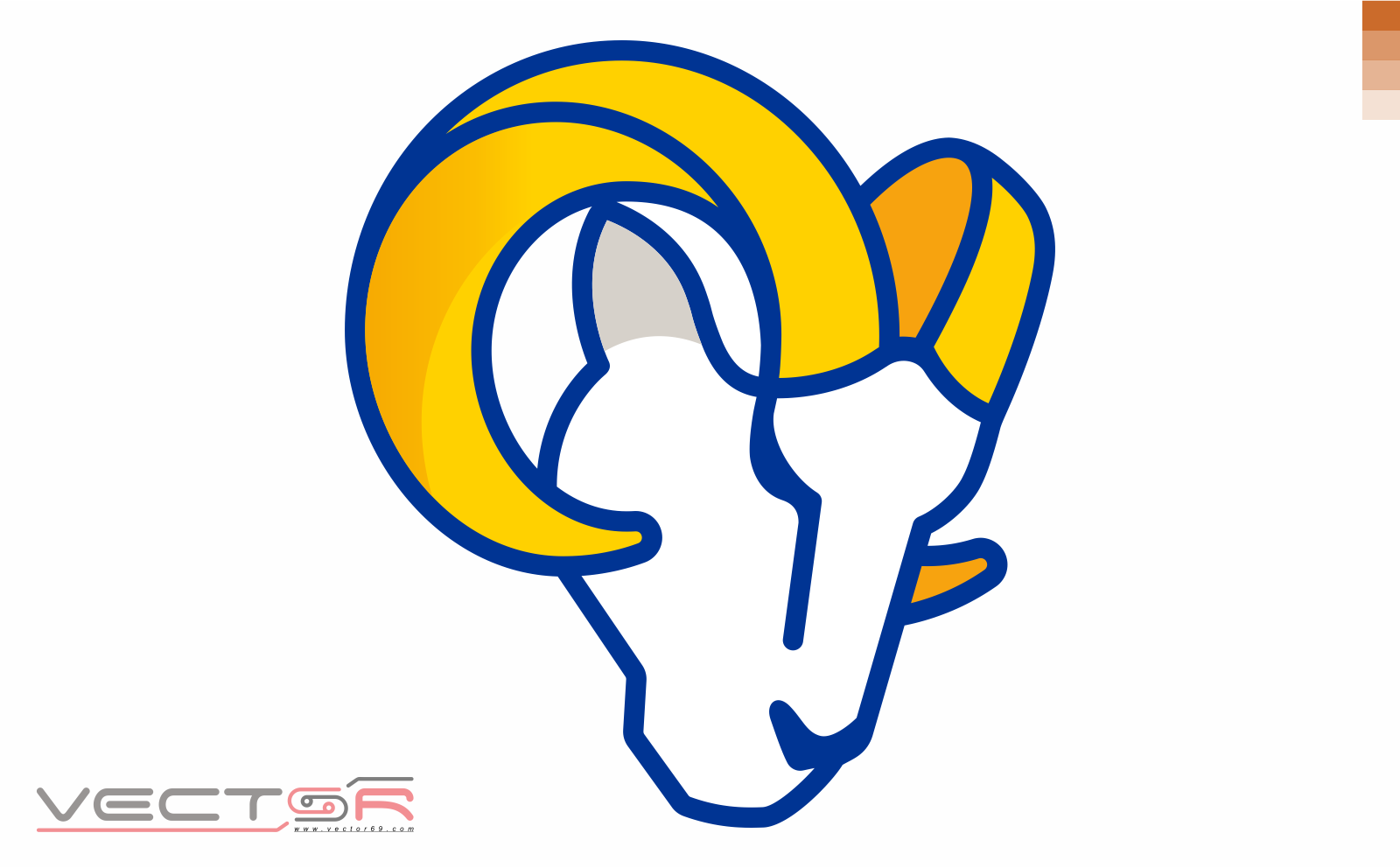 Los Angeles Rams Head Mark - Download Vector File AI (Adobe Illustrator)