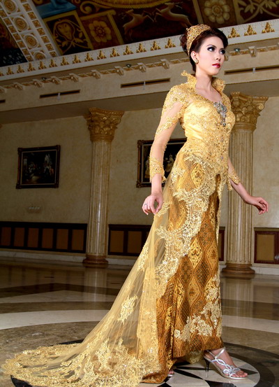 Kebaya Modern Pengantin Nuansa Gold Kumpulan Model 