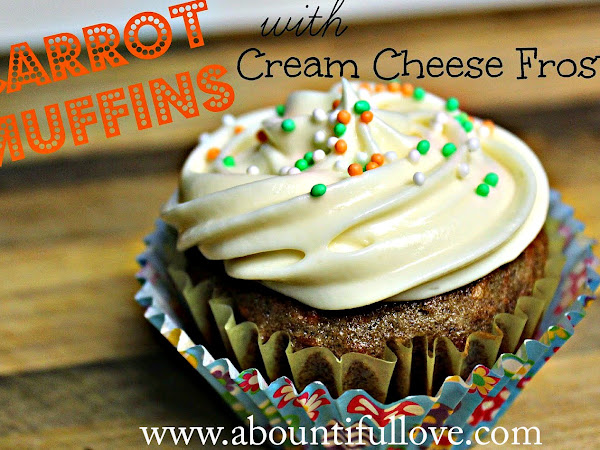 Carrot Muffin with Cream Cheese Frosting