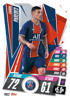 Topps Match Attax 2020-2021 Paris Saint-Germain Set