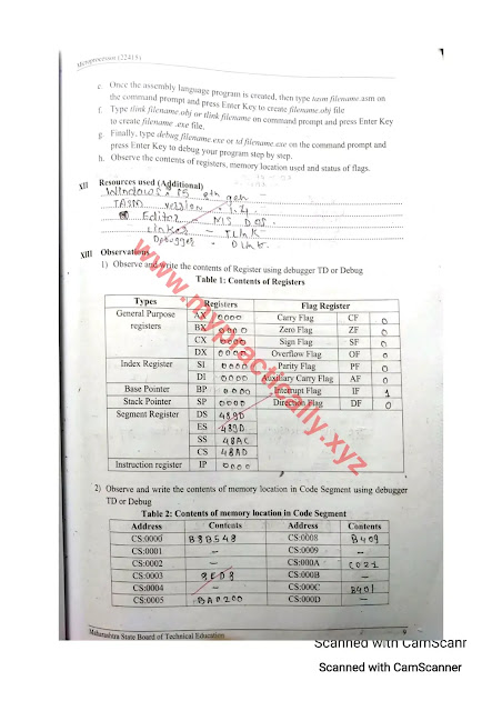 22415 Microprocessor MIC Lab Manual All Answers | Msbte I Scheme Lab Manual Answers | Manual Answers Pdf Download