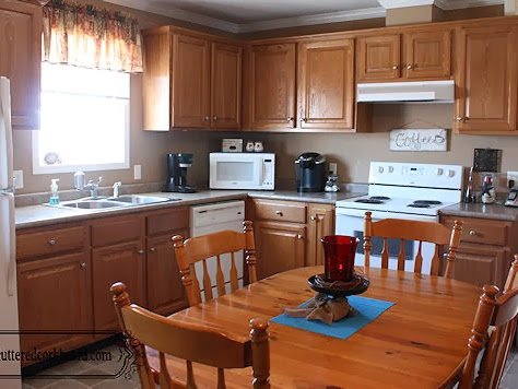 Kitchen Cabinets Before and After - Oak to White