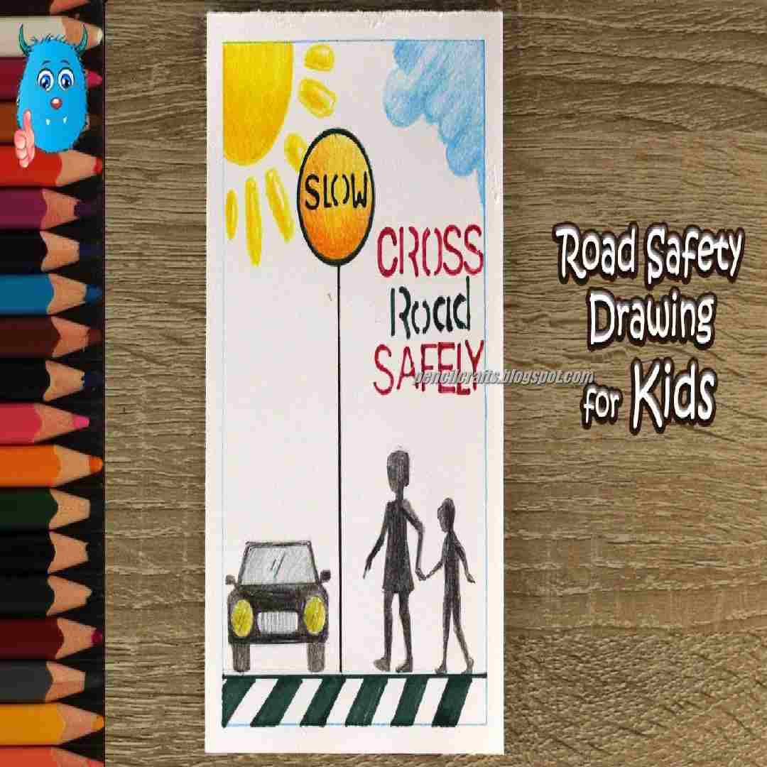 Road Two Wheeler Safety Drawings and SLogans