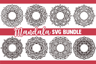 Mandala SVG Bundle, zentangle svg, mandala monogram svg, circle monogram svg, monogram frame svg, floralmonogram svg, svg files for cricut