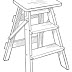 Folding Step Stool 18 Inch Black