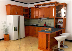 dapur menjadi lebih indah dengan kitchen set minimalis 