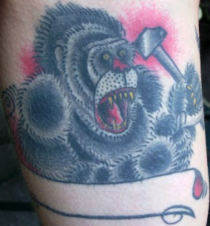 Soviet Ape gorilla tattoo