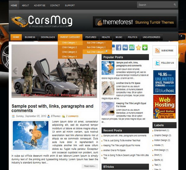 CarsMag Blogger Template